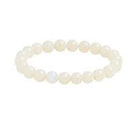 L'Atelier d'Eva Bracelet Pierre de Lune Femme - Pierre Naturelle de Lithothérapie - Perles Rondes 8 mm, Diamètre 18 cm