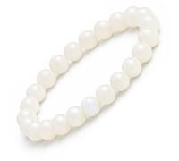 L'Atelier d'Eva Bracelet Pierre de Lune Femme - Pierre Naturelle Véritable 8 mm - Bracelet Perles Rondes Élastique - Bijou Lithothérapie - Cadeau Femme