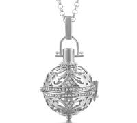 L'Atelier d'Eva Collier pendentif Bijou Grossesse Bola Carillon Chaîne 110 cm ajustable (Bola argenté)