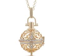 L'Atelier d'Eva Collier pendentif Bijou Grossesse Bola Carillon Chaîne 110 cm ajustable (Bola doré)