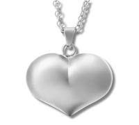 L'Atelier d'Eva Collier pendentif Bijou Grossesse Bola Coeur Carillon Chaîne 110 cm ajustable (Bola argenté)