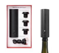 L'ATELIER DU VIN - Gard'Vin On/Off Power + 3 bouchons - Pompe à vin électrique