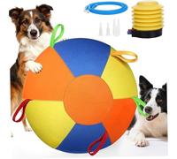 Latemeia Balle de Berger pour Chiens, Balle de Berger 55 cm pour Chiens avec poignées, Conception Double Couche résistante aux déchirures pour Un Jeu interactif et l'exercice, Comprend Une Pompe