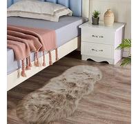 Latepis Petit tapis de 61 x 122 cm en fausse fourrure de mouton duveteuse lavable pour chambre à coucher, salon, dortoir, décoration d'intérieur