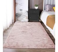 Latepis Tapis Doux Moelleux Rose 90x150 cm Chambre Fille Fausse Fourrure Tapis Descente de Lit Salon Lavable Poil Ras Rectangulaire