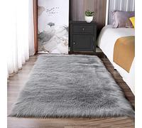 Latepis Tapis en Peau de Mouton Fausse Fourrure Moelleux Lavable 90x150 cm Shaggy pour Chambre à Coucher Salon Couloir