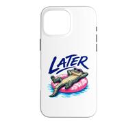 Later Gator Alligator Amusant et Relaxant en Vacances d'été à la Piscine Coque pour iPhone 16 Pro Max