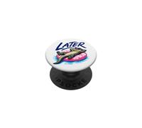 Later Gator Alligator Amusant et Relaxant en Vacances d'été à la Piscine PopSockets PopGrip Adhésif