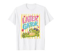 Later Gator Alligator Amusant Été Rétro Motif Animal Mignon T-Shirt
