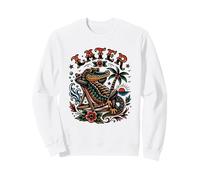 Later Gator Fun Tattoo Style Alligator Lover Summer Beach Sweatshirt