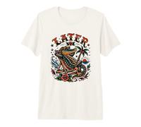 Later Gator Fun Tattoo Style Alligator Lover Summer Beach T-Shirt Haut de Gamme