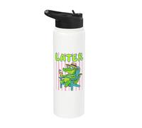 Later Gator Funny Alligator Meme Teacher Kids Last Day Stainless Steel Insulated Water Bottle