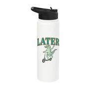 Later Gator Funny Later Alligator Teacher Last Day Summer Stainless Steel Insulated Water Bottle
