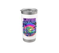 Later School's Out for Summer Alligator School Year Teacher Gobelet isotherme en acier inoxydable double paroi
