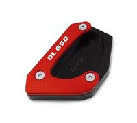 Latérale Support Béquille Support De Béquille Latérale Pour Moto Pour Suzuki V-Strom 650/XT, V-Strom DL650, V-Strom 650 (2012-2023).Plaque De Support De Béquille Moto Extension De Béquille(Rouge 1)