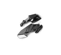 Latéraux Carénage Avant Ailes Rétroviseur Moto Réglable Et Rotatif Aileron pour Ninja 250 300 400 ZX6R ZX636 ZX7R ZX9R ZX10(Le Noir)