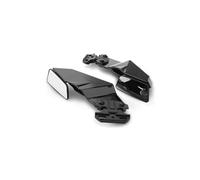 Latéraux Carénage Avant Ailes Rétroviseur Moto Réglable Rotatif Aileron Universel Silicone pour CBR 250 300 400 500 650RR 1000RR(Le Noir)