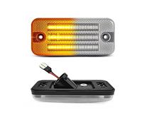 Latéraux Dynamique Pour Jeep Pour Cherokee MK2 XJ Led Dynamique Côté Clignotant Indicateur Lumière Ambre Voiture Style(2Pcs Silver Gray)