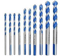 LATERN 10 Pcs Foret, Foret De Maçonnerie En Carbure De Tungstène Set Pour Métal Acier, Tuile De Céramique Porcelaine, Béton, Brique, Plastique Et Bois - 6/8/10 / 12mm