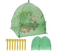 LATERN 2 Pièces Housses de Protection Contre le Gel pour Plantes, 56CM x 56CM Tente de Jardin Surélevée avec Dôme D'humidité pour Germination Propagation Semis Protection Plantes Contre Animaux (Vert)