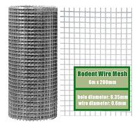 LATERN 20cm x 6m Grillage Anti-Rongeurs, Acier Inoxydable 304 Grillage Métallique Anti-Rats pour Bloquer L'Accès Aux Souris Écureuil Oiseau - pour Combler Lacunes Autour Maison et Jardin