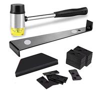 LATERN 43 Pièces Plancher Laminé Kit, 26CM Maillet en Caoutchouc Double Face avec Bloc de Frappe Robuste, Barre de Traction en Acier Robuste, 40pcs Sol Espaceurs -pour Parquet Stratifié L'installation