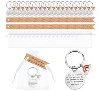 LATERN 60 Pièces Cadeaux D'appréciation des Employés, Cadeaux de Remerciement Inclus 20 Inspirant Porte-Clés, 20 Organza Sachets, 20 Remerciement Cartes - pour Infirmière Enseignant Personnel Cadeau