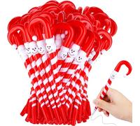 LATERN 60 Pièces Stylo Canne à Sucre de Noël, 17CM Stylos à Bille Bonhomme de Neige de Noël Stylo Canne Parapluie avec L'encre Noire pour Noël Vacances Nouvelles Années Maison Décor Cadeau de Fête