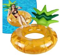 LATERN Ananas Flotteur Gonflable de Piscine, 95CM Radeau de Natation Gonflable en Caoutchouc Bouée de Bain Géante Water Fun pour Filles Garçons Piscine Sports Nautiques Été Plage Faire la Fête