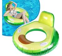LATERN Avocat Flotteur Gonflable de Piscine, 95CM Radeau de Natation Gonflable en Caoutchouc Bouée de Bain Géante Water Fun pour Filles Garçons Piscine Sports Nautiques Été Plage Faire la Fête