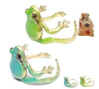 Latest-Tree Frog Ring, Open Frogs Shaped Delicate Frog Ring Jewelry, Creative Vintage Punk Style Frogs Shaped Ring Earrings, Adjustable Tree Frog Ring for Women Men (MIX)