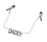 LateToBed Daddy - pince à seins - métal argenté