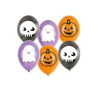Amscan Ballons latex Halloween Friends 6 ballons 23 cm Blanc