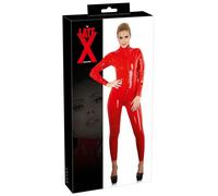 Late X Catsuites Ensembles sexy pour femme en cuir, latex ou vernies Rouge XXL