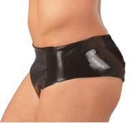 Gode slip anal en latex M-L - 14 cm - Noir
