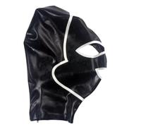 Latex Hood Party Sexy Weiße Kanten Colorblocker Köpfe Motorhaube Offene Löcher Augen Und Mund Cosplay -Kapuze,purple,XXL