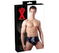LATEX - slip homme avec plug anal conique intégré - noir - XL