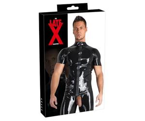 LateX Tee Shirt en Latex avec Zip Taille XXL