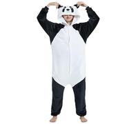 LATH.PIN Adulte Kigurumi Pyjama Unisexe Anime Animal Costume Cosplay Déguisement Combinaison Onesies Ensembles de Pyjama Panda Vêtements de Nuit Sleepwear (Flanelle,XS)
