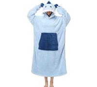 LATH.PIN Hoodie Sweat à Capuche Surdimensionnée Unisexe Adulte Couverture à Capuche Animal Motif Sweatshirt Large Microfibre Couverture TV Mignon Douce Epaisse Chaud avec Grande Poche