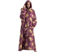 LATH.PIN Hoodie Sweat à Capuche Surdimensionnée Unisexe Adulte Couverture à Capuche Animal Motif Sweatshirt Large Microfibre Couverture TV Mignon Douce Epaisse Chaud avec Grande Poche