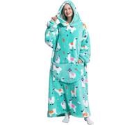 LATH.PIN Hoodie Sweat à Capuche Surdimensionnée Unisexe Adulte Couverture à Capuche Animal Motif Sweatshirt Large Microfibre Couverture TV Mignon Douce Epaisse Chaud avec Grande Poche