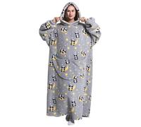 LATH.PIN Hoodie Sweat à Capuche Surdimensionnée Unisexe Adulte Couverture à Capuche Animal Motif Sweatshirt Large Microfibre Couverture TV Mignon Douce Epaisse Chaud avec Grande Poche