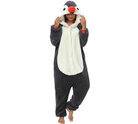 LATH.PIN Pyjama Combinaison Panda Unisexe Adultes Animaux Onesie Cosplay Halloween Carnaval Costumes Femmes Pyjama Costumes d'Animaux Hiver, Pingouin., M