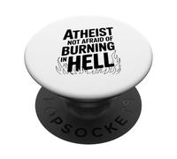 L'athée n'a Pas Peur de brûler en Enfer PopSockets PopGrip Adhésif