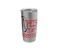 L'athéisme est un mythe compris Débat philosophique Texte rouge Gobelet isotherme en acier inoxydable double paroi