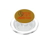 L'athéisme est Un Mythe Compris Débat philosophique Texte Rouge PopSockets PopGrip pour MagSafe