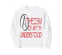 L'athéisme est Un Mythe Compris Débat philosophique Texte Rouge Sweatshirt