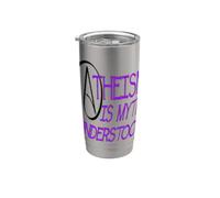 L'athéisme est un mythe compris Débat philosophique Texte violet Gobelet isotherme en acier inoxydable double paroi