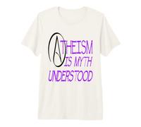L'athéisme est Un Mythe Compris Débat philosophique Texte Violet T-Shirt Haut de Gamme